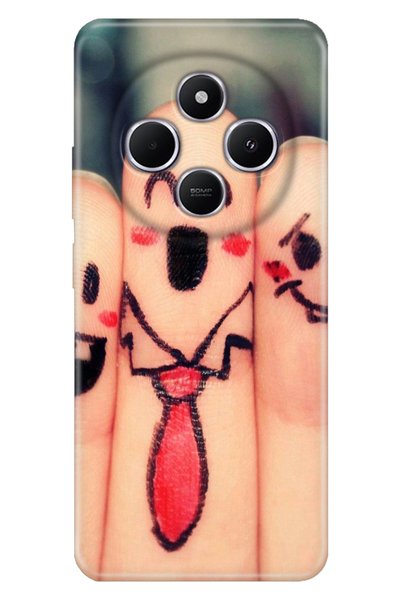 senada Case for Xiaomi Redmi A4 5g Pattern Tpu Silicone Smiley Fingers
