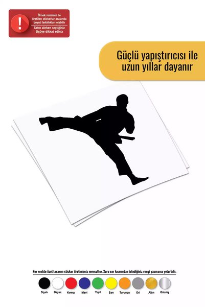 Generic Brand Karate Sticker Auto Engine Laptop Wall Foil Sticker 15 X 16 cm