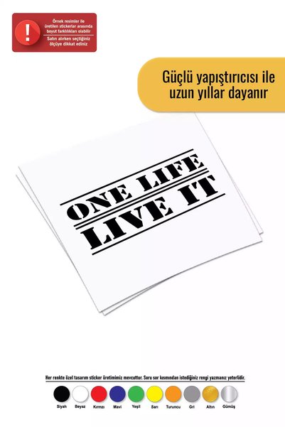 Generic Brand One Life Live It Sticker Auto Engine Laptop Wall Foil Sticker 7...