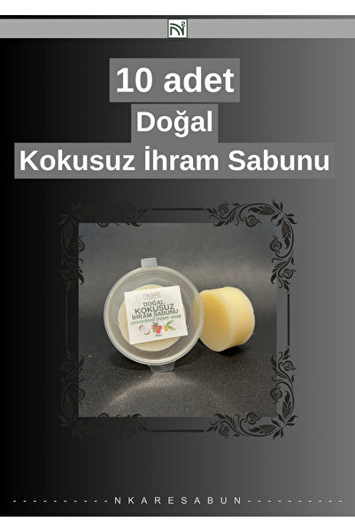 nkare İhram Sabunu - 10 Adet Doğal 30'ar Gram. Kokusuz, Doğal Ihram Sabunu - ...