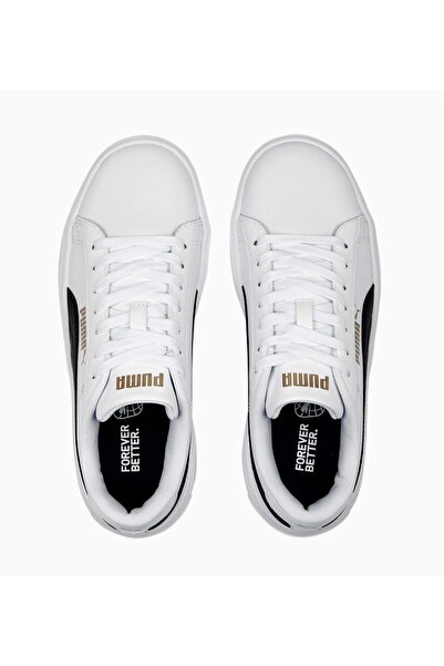 Puma Smash Platform v3 390758-04 Unisex αθλητικά παπούτσια ΛΕΥΚΟ-ΜΑΥΡΟ