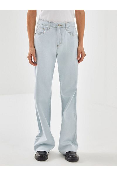 LC Waikiki Pantaloni de damă în jean Wideleg