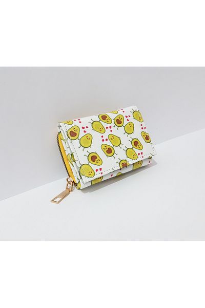 renkli çiçekler Children's Wallet 11X8 cm Avocado Patterned Children's Wallet