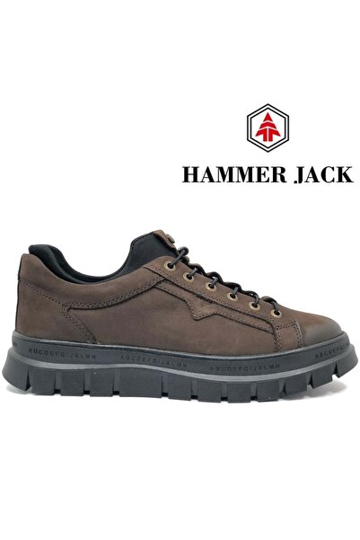 Hammer Jack 102-24802-M حذاء ألفين جلد كاجوال للرجال بني