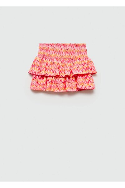 MANGO Kids Fırfırlı ve büzgülü etek