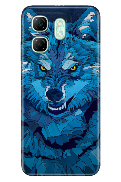 senada Infinix Hot 50I - Smart 9 Case Patterned Tpu Silicone Printed Blue Dra...