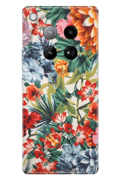 senada جراب Infinix Zero 40 4G من السيليكون TPU المطبوع عليه زهرة فنية
