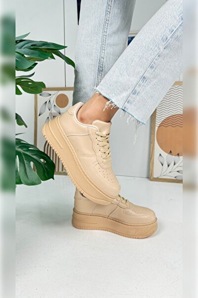 İmerShoes Daily Women's Sneaker Lace-up Light Thick High-Sole Walking Breathable Sports Shoes 451