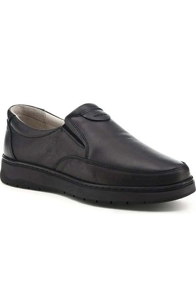 Polaris 102622   Μαύρα Orthopedic Casual Ανδρικά Παπούτσια - 5 Point Inner Outer Leather