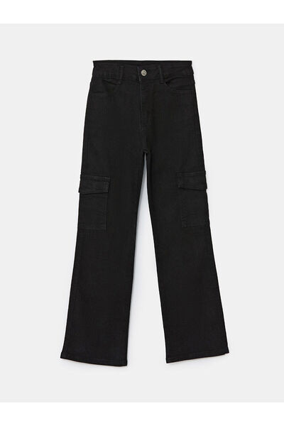 LC Waikiki LCWK Κοριτσίστικο τζιν παντελόνι Cargo με ρυθμιζόμενο ελαστικό στη...