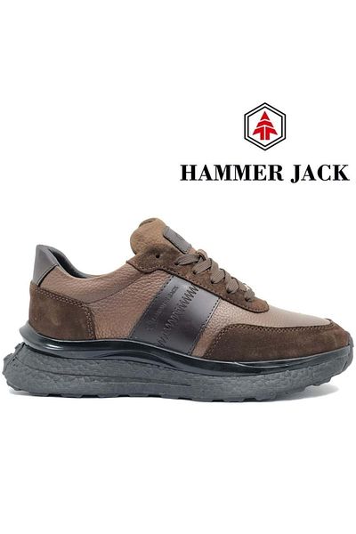 Hammer Jack Мъжки ежедневни кожени обувки Jura 102-24820-M - кафяви
