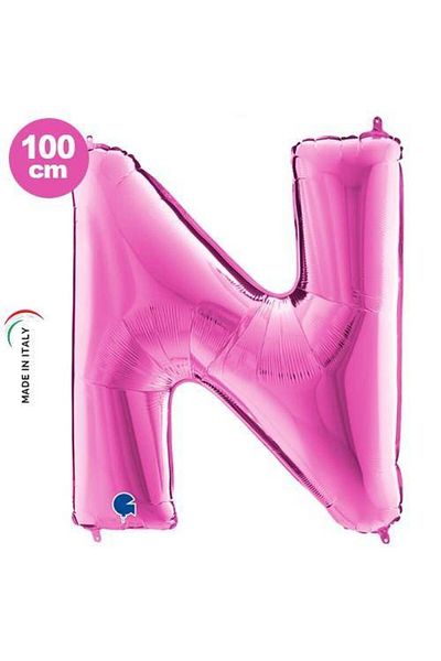Parti Dükkanım N - Letter Foil Balloon Pink (100 cm)