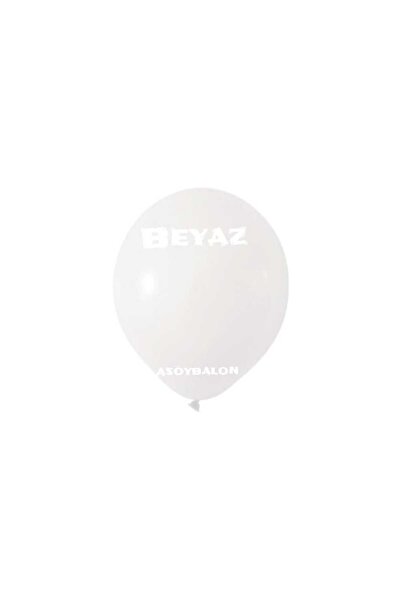 asöy Pastel Beyaz Balon 10 Adet Standart Boy 30 Cm Pastel Renkli Parti Balonu Doğum Günü