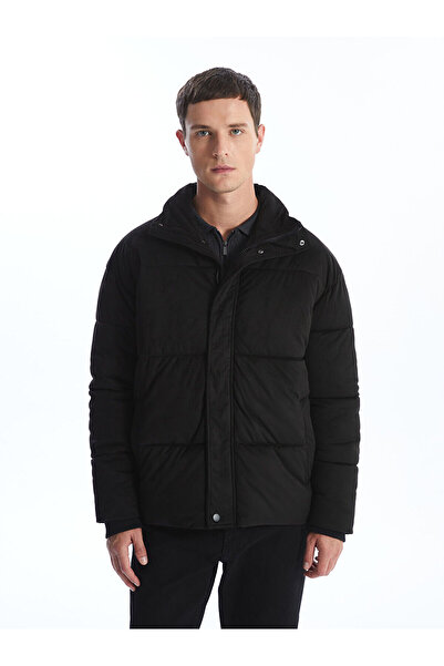 LC Waikiki Palton puf pentru bărbați LCW Vision Black Standard Mold cu guler ...