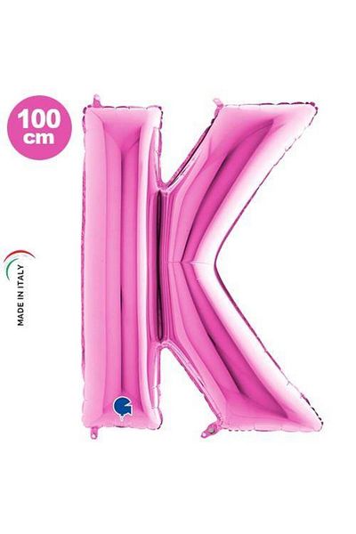 Parti Dükkanım K - Letter Foil Balloon Pink (100 cm)