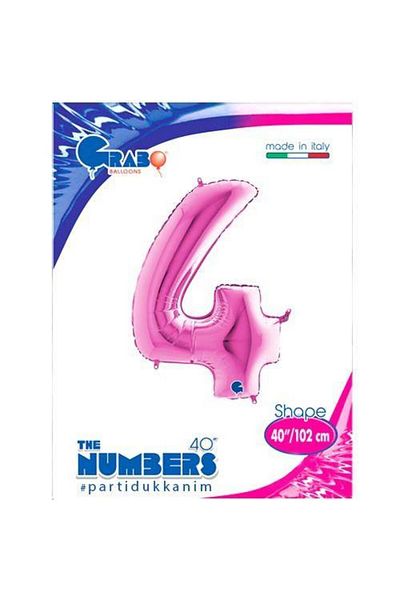 Parti Dükkanım 100 cm Pink Foil Balloon - 4 Figures