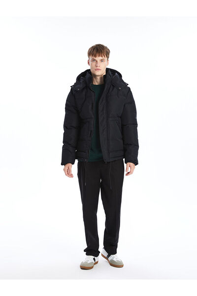 LC Waikiki Чоловіче надувне пальто з капюшоном стандартної форми