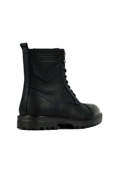 Hammer Jack Hakiki Deri Siyah Yıkama Nubuk Erkek Bot