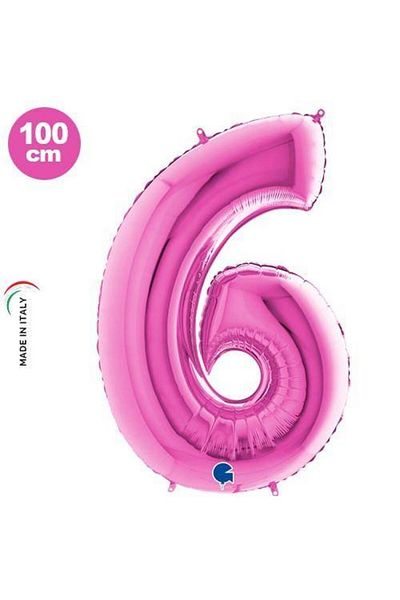 Parti Dükkanım Pink 100 cm Foil Balloon (6 Pieces)