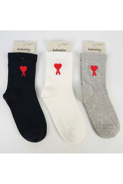 MİMU ÇORAP Set of 3 Amila Girls' Socks