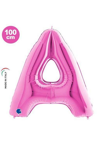 Grabo Balloons A - Letter Foil Balloon Pink (100 cm)