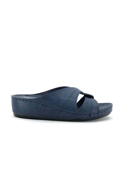 Kids Club Shoes Aryan 09-098 Γυναικείες παντόφλες Ortapedic ΣΚΟΥΡΟ ΜΠΛΕ