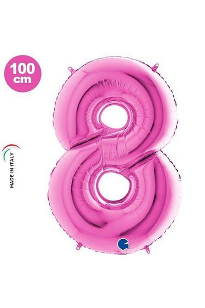 Parti Dükkanım Pink 100 cm Foil Balloons - 8 Pieces
