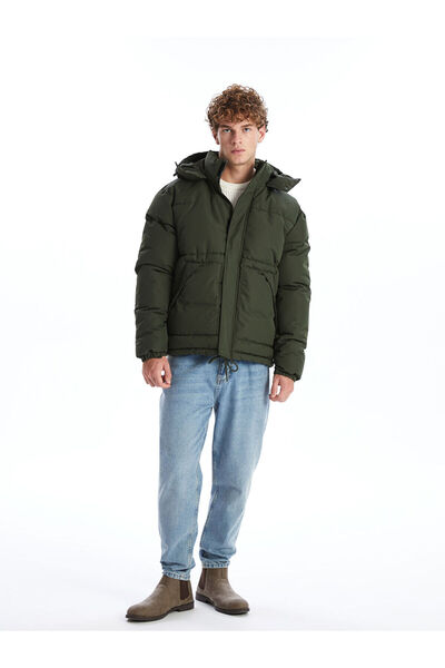 LC Waikiki XSIDE Стандартна форма Чоловіча надувна куртка з капюшоном