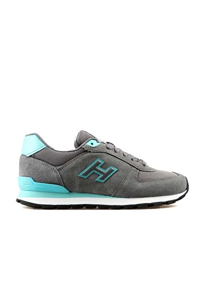 Hammer Jack 102 19250 Peru 100% Genuine Leather Unisex Sports Shoes GRAY-TURQUOISE