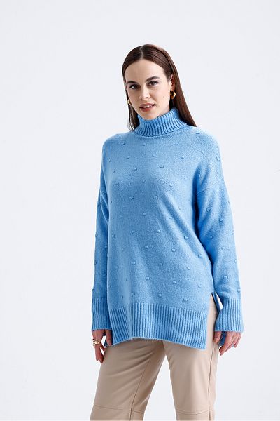 Get Crazy Turtleneck Sweater Pompon Soft Sweater