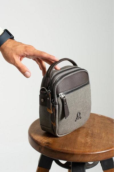 Baginn Ανδρική τσάντα ώμου Χειροκίνητη 18*12 εκ. Σταυρός ιμάντας Messenger Τσάντα Mega Bag Πανί καμβά