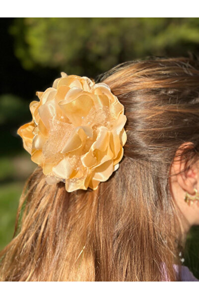 QUEEN AKSESUAR Moda de lux - Satin cu perle, agrafe mari cu flori artificiale...