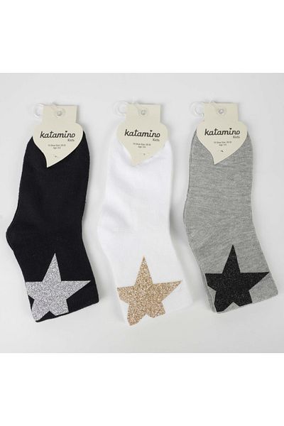MİMU ÇORAP 3-Piece Sonya Aks Girl's Socks Set