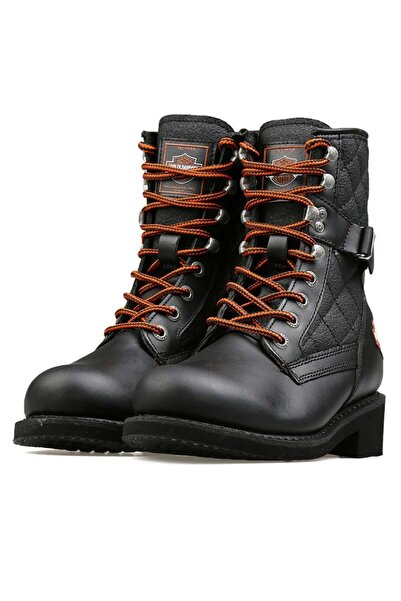 Harley Davidson 025G100078 New Worker Deri Postal Kadın Bot SİYAH-CİLT