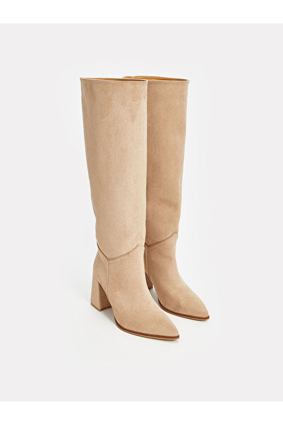 LC Waikiki Vizyon Yeni Sezon Deri Görünümlü Kadın Diz Üstü Çizme