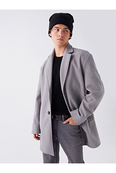 LC Waikiki Peak Yeni Sezon Standart Kalıp Ceket Yaka Erkek Kaşe Kaban