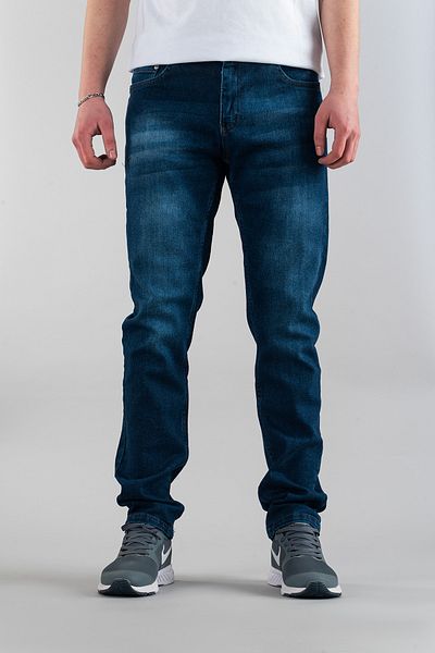 bombe Ανδρικό τζιν παντελόνι σε σκούρο μπλε Slim Fit Lycra