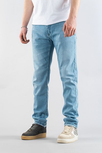 bombe Férfi világoskék Slim Fit Lycra farmernadrág