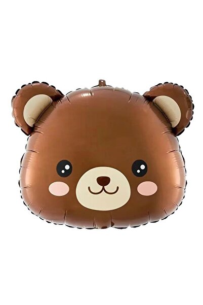 aşkın concept Ayı Kafası Folyo Balon - Tatlı Ayı Figürlü Teddy Bear Balon 61 cm