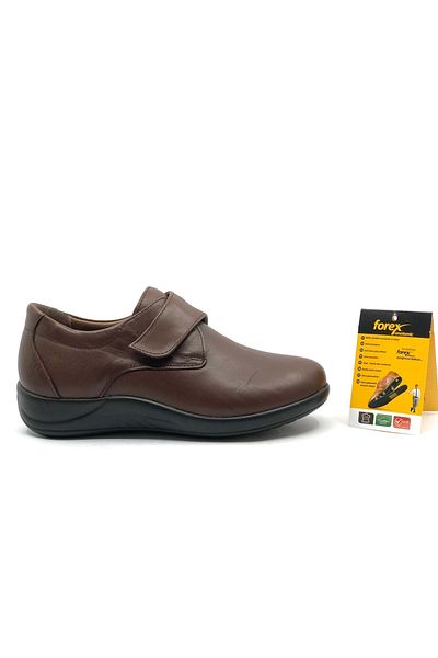 Kids Club Shoes Forex Dr.Tavsiyeli (Bunyon) 100% Genuine Leather Women's Velcro Shoes BROWN