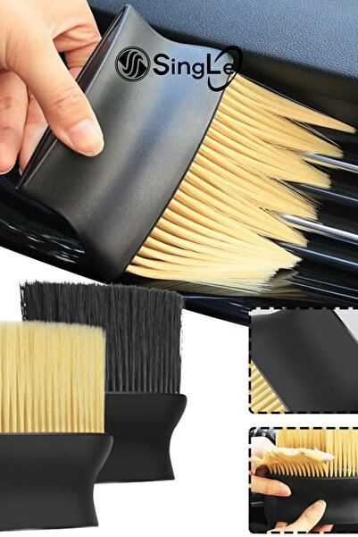Single Araç Oto Araba Klima Havalandırma Detaylı Temizlik Fırçası Premium Yum...