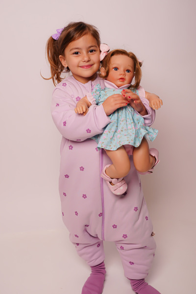 Ninana baby Ayaklı Uyku Tulumu - 3 Tog - Mor Çiçekli