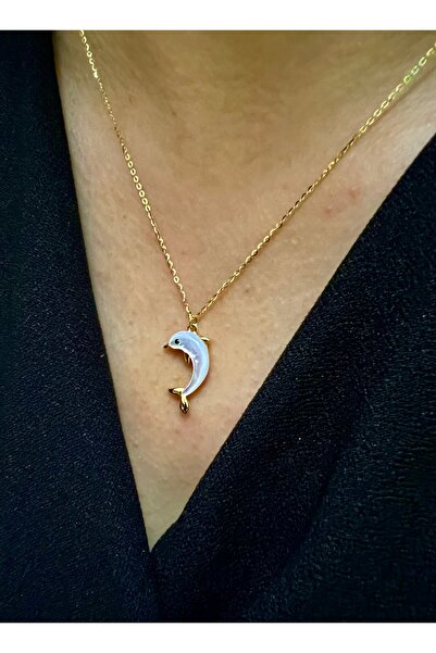 OZAN KUYUMCULUK 925 AYAR YUNUS BALIGI FİGÜRLÜ GÜMÜŞ KOLYE IŞIKLI KUTU HEDİYELİ