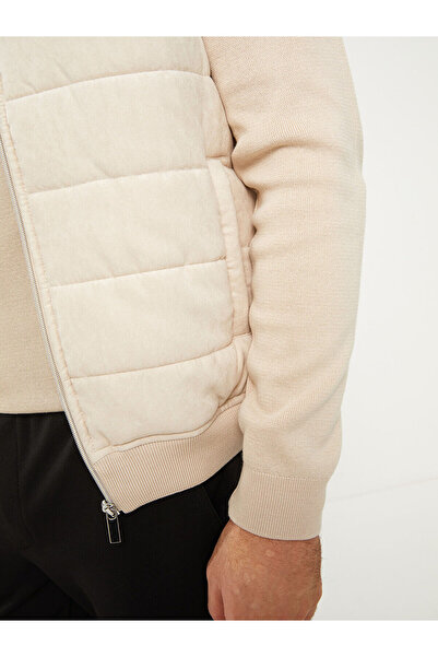 LC Waikiki Ανδρικό πλεκτό παλτό Slim Fit College Collar