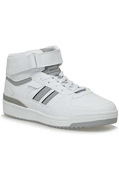 Kinetix Wilmo Pu Hi Forum Low High Top Sneaker Unisex Sports Shoes White-Grey