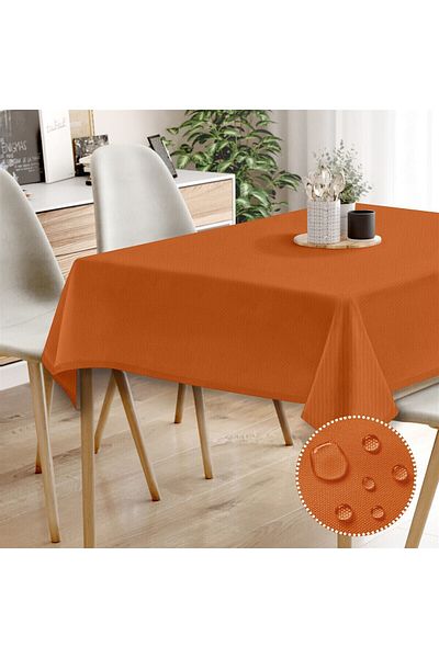 Evim Canvas Orange Liquid Proof Stain Resistant Table Cloth