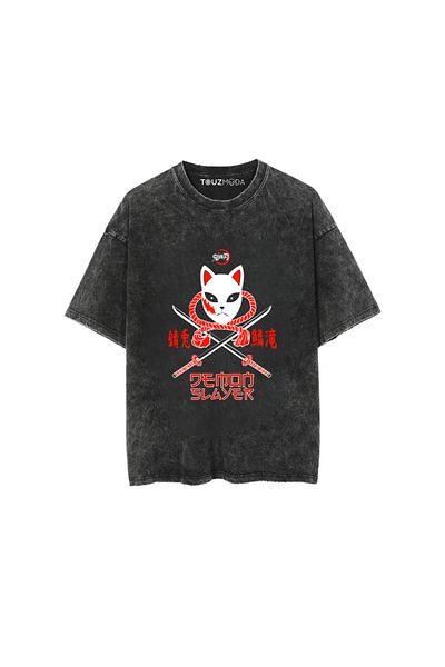 Touz Moda Anime Demon Slayer εμπριμέ Unisex Oversize T-shirt