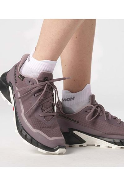 Salomon Pantofi de alergat violet pentru femei Alphacross 5 Goretex