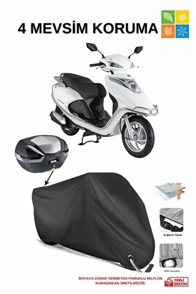 AutoEN Mondial Fury 110i Çanta Ve Kilit Uyumlu Su Geçirmez Motosiklet Brandas...