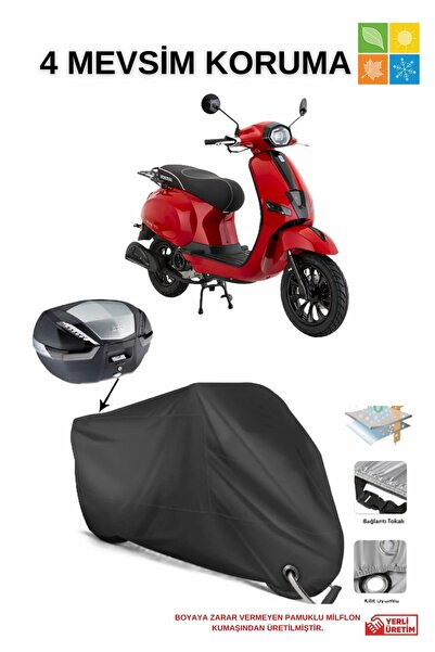 AutoEN MONDİAL WİNG 50i ARKA ÇANTA KİLİT UYUMLU SU GEÇİRMEZ MOTOSİKLET BRANDA...